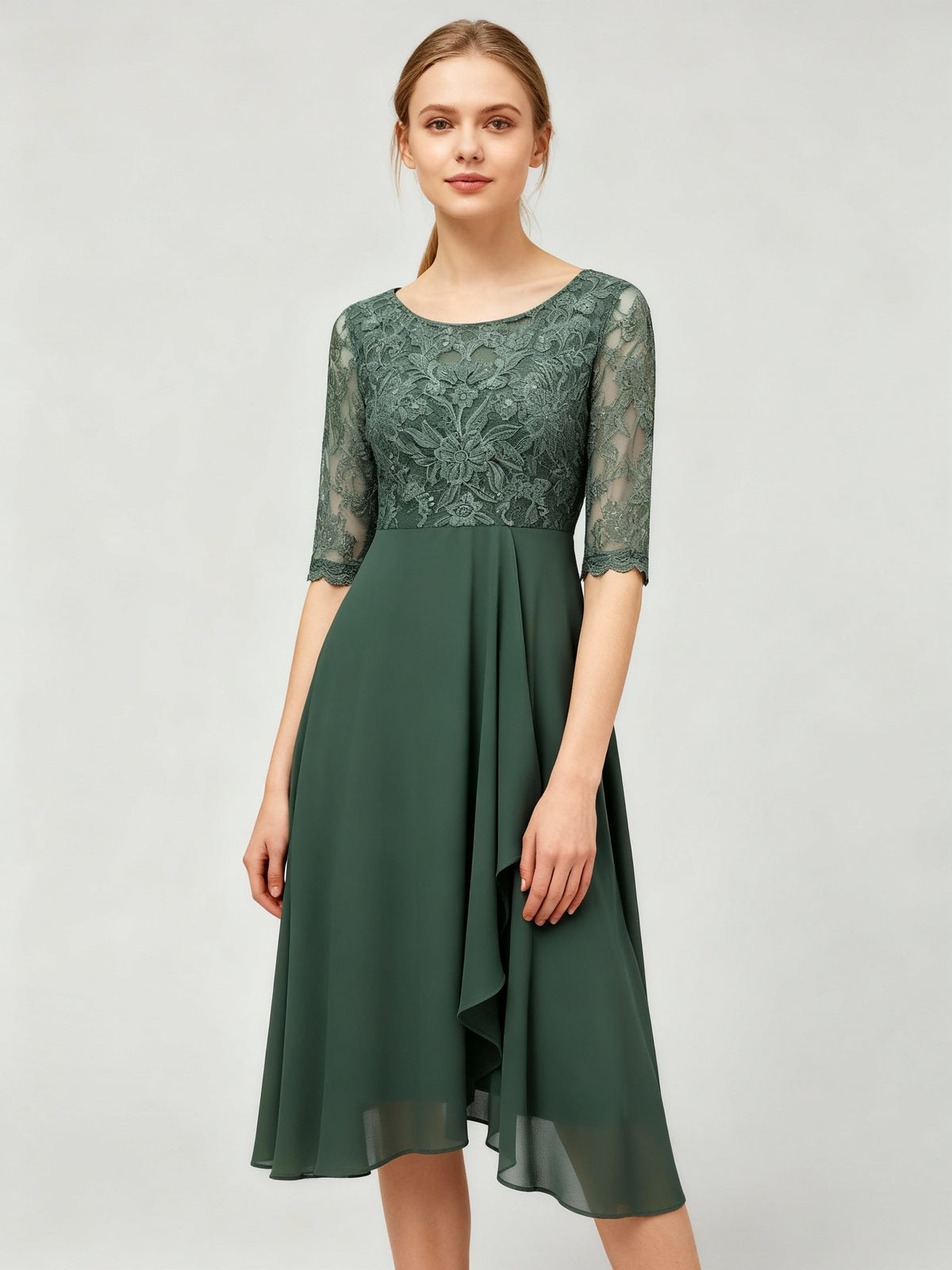 Dahlia | Long-Sleeve Chiffon Maxi Dress