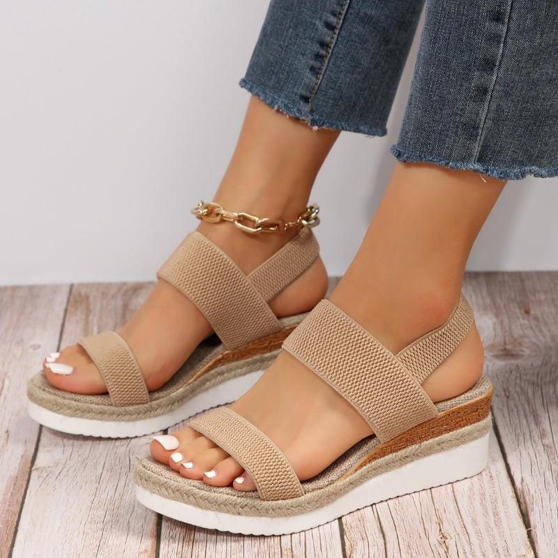 Isobel | Jute Espadrille Slingback Wedge Women Sandals for Summer