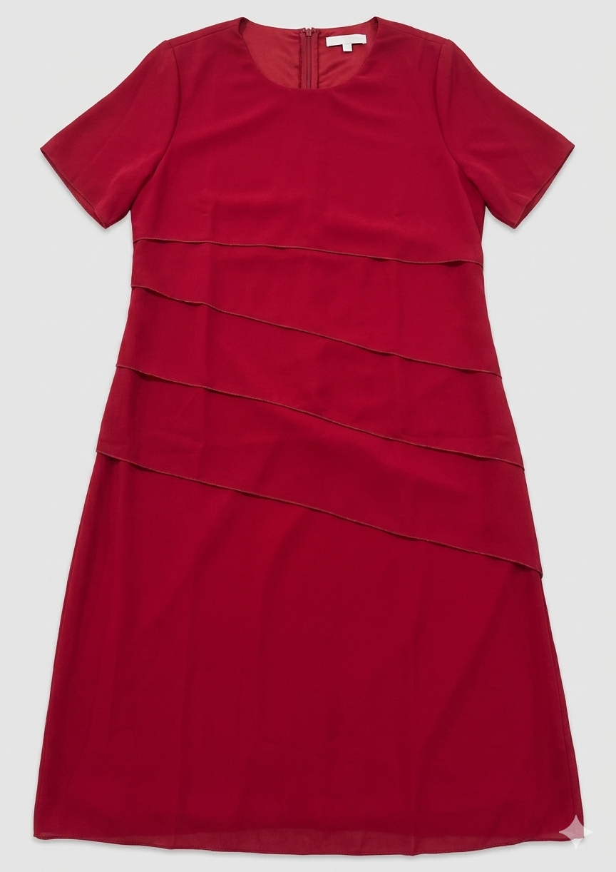 Luna | Chiffon Tiered Short-Sleeve Dress for Summer