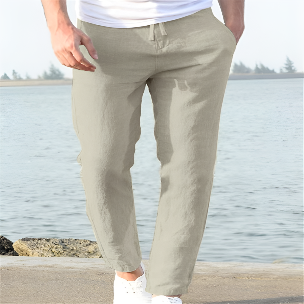 Julian | Linen Relaxed-Fit Men Trousers for Summer