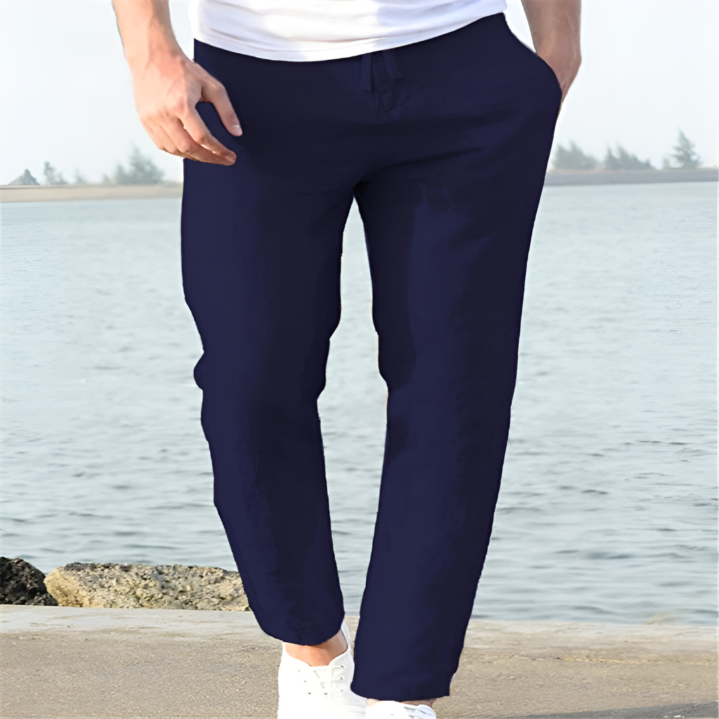 Julian | Linen Relaxed-Fit Men Trousers for Summer