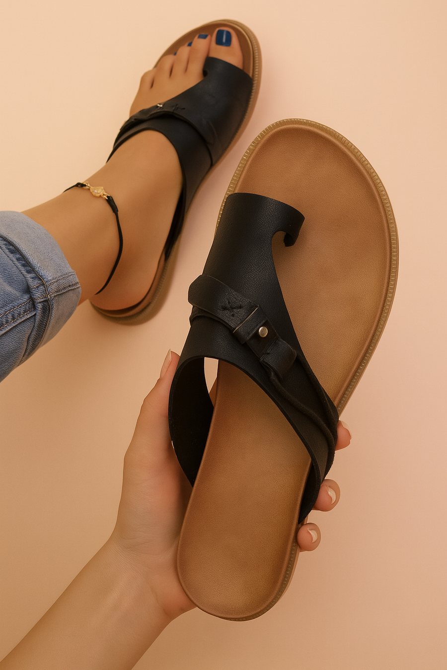 Julia | Wide-Strap Flat Women Summer Sandals