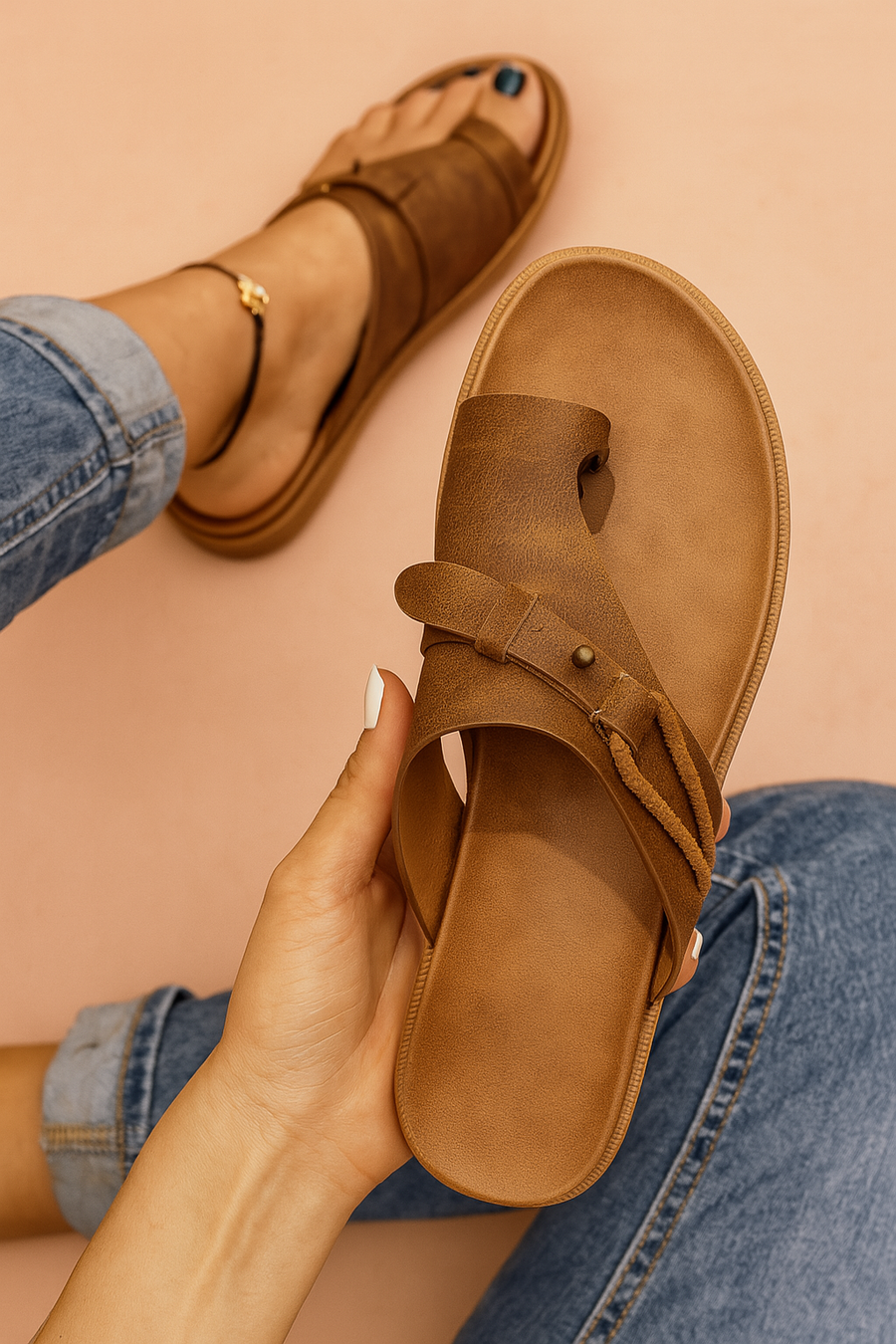 Julia | Wide-Strap Flat Women Summer Sandals