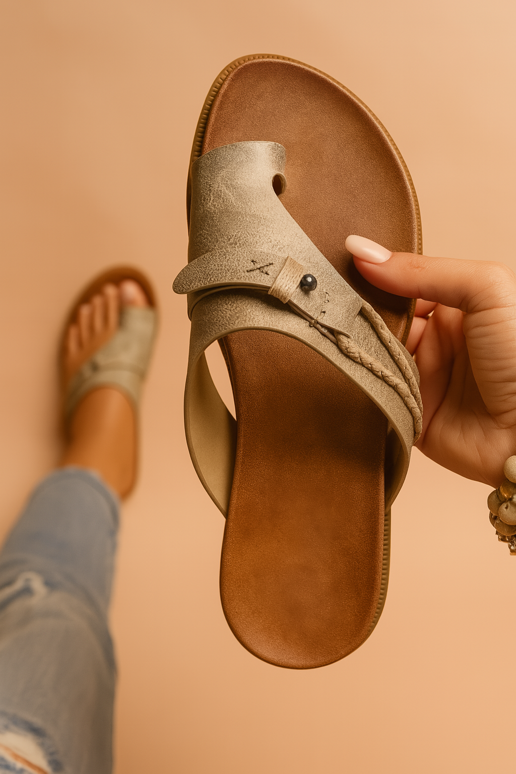 Julia | Wide-Strap Flat Women Summer Sandals