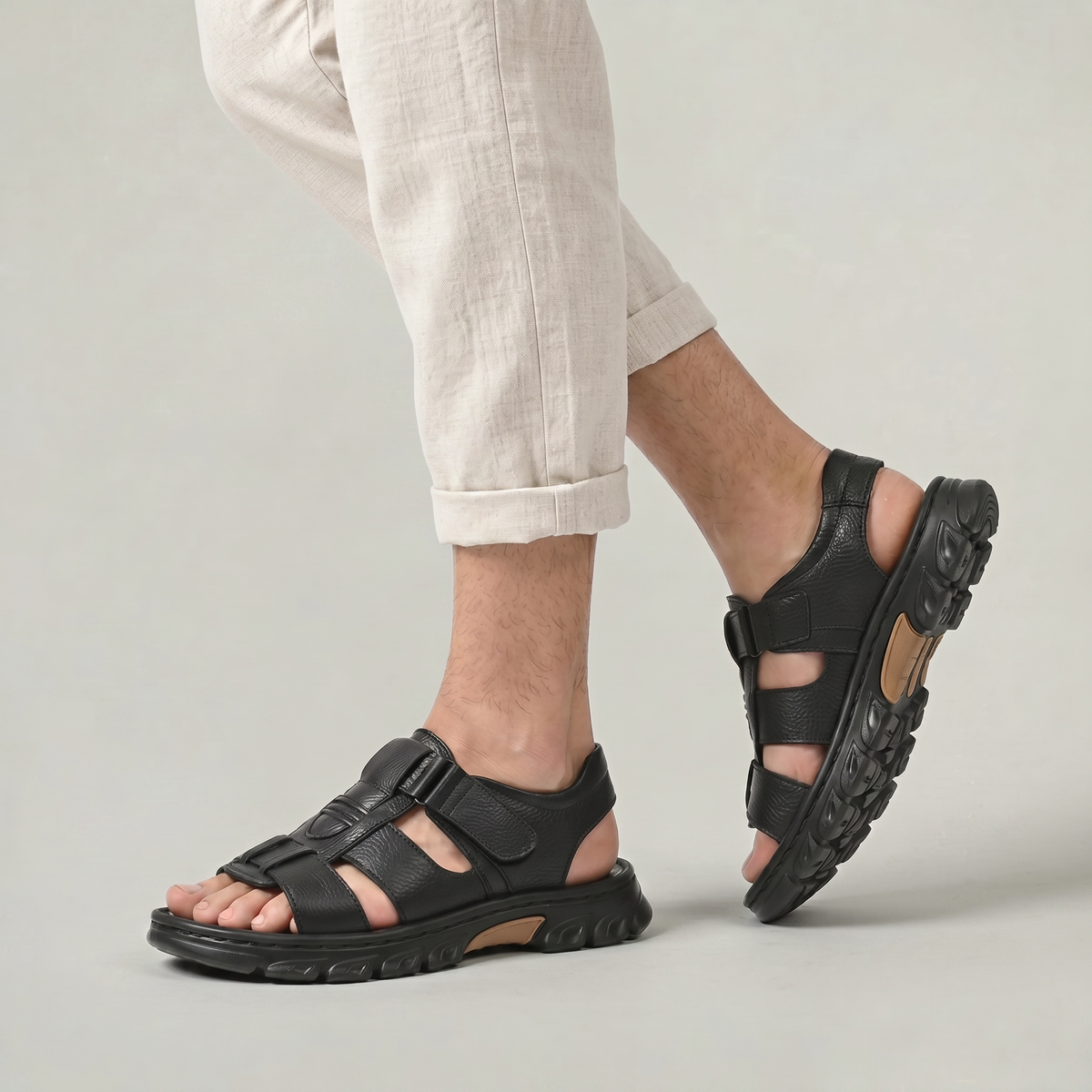 Declan | Open-Toe Multi-Strap Fisherman Men Sandals for Summer