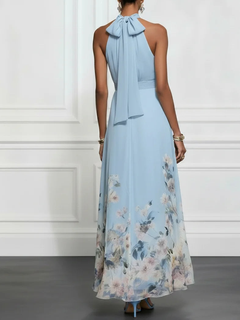 Olivia | Halter Chiffon Floral Women Party Dress for Summer
