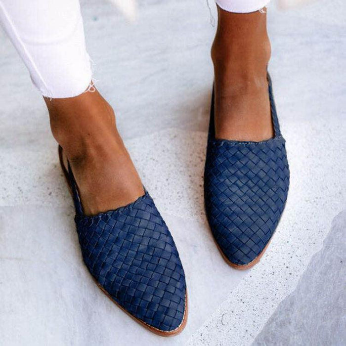 Isla | Woven Adjustable Slingback Women's Flats