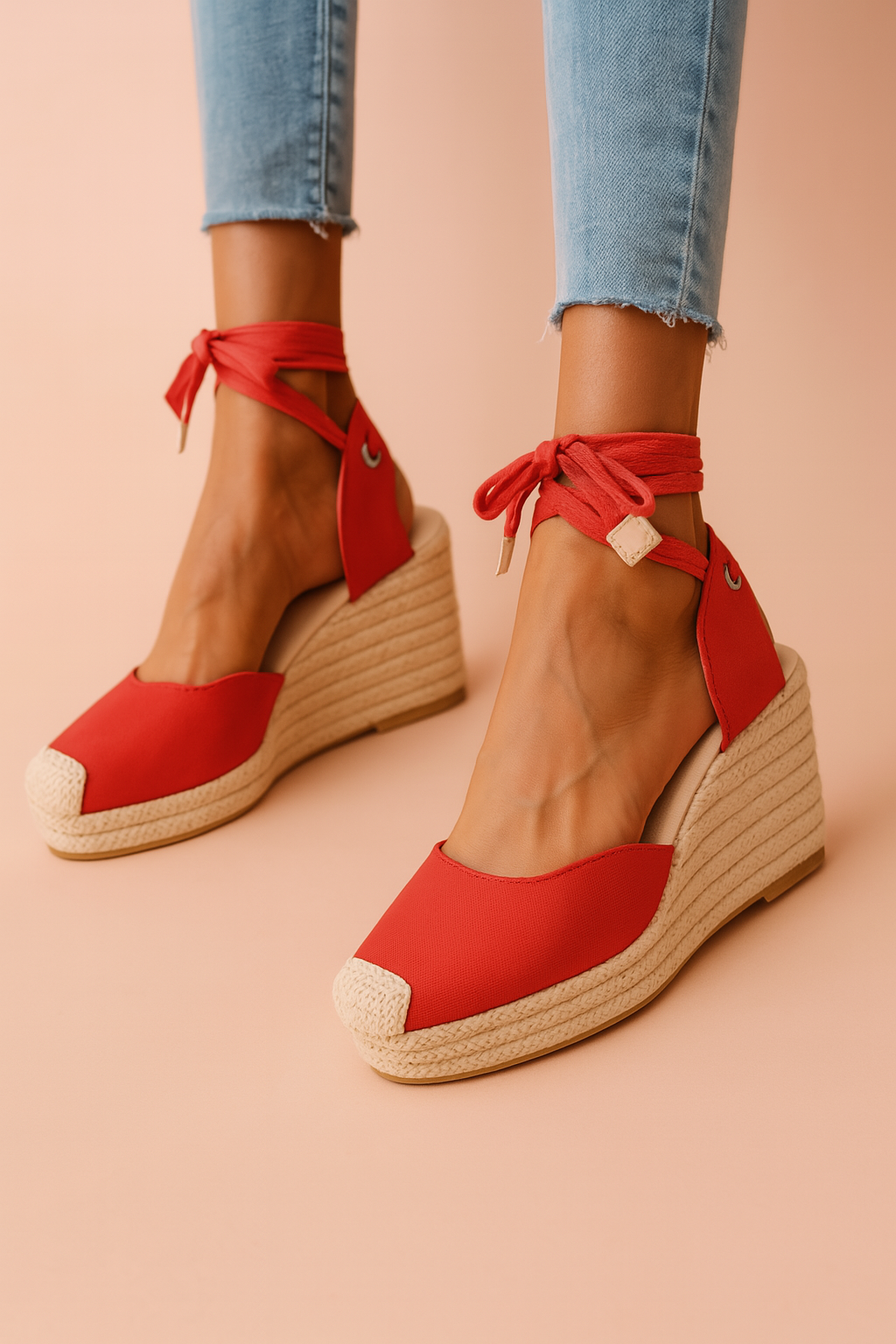 Maja | Espadrille Wedge Ankle-Tie Women Summer Sandals