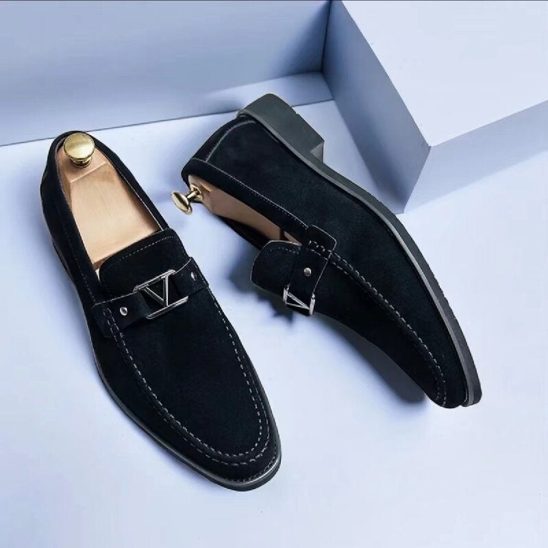 Alexander | Suede Buckle Formal Men Loafers