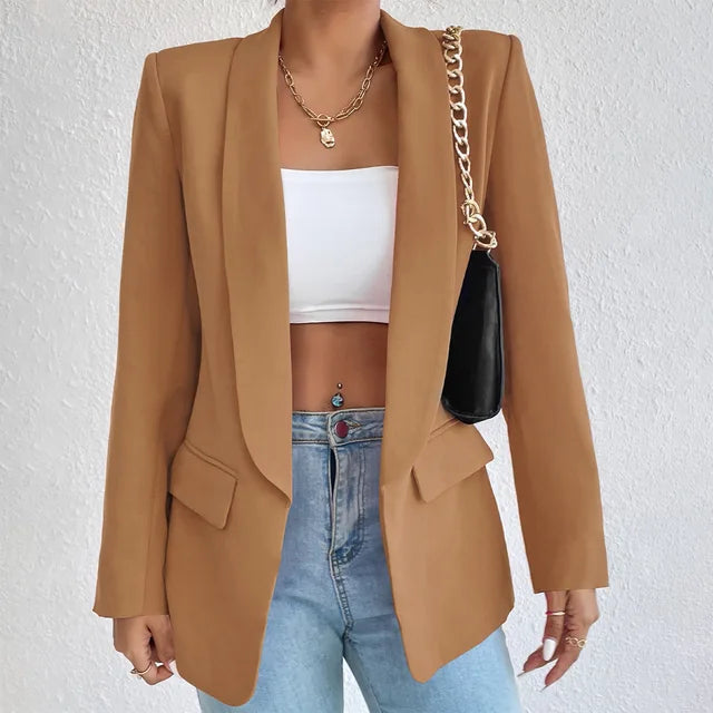 Clementine | Cotton-Linen Long-Sleeve Women Blazer