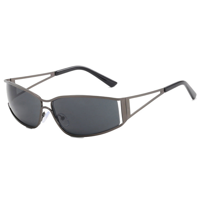 Elena | Curved Slim-Frame Gradient Sunglasses