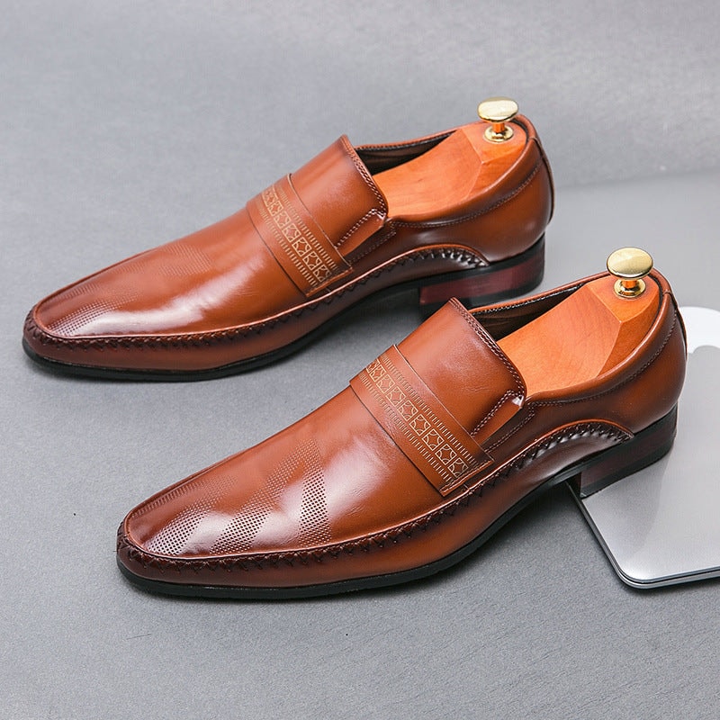 Lucas | Pointed-Toe Hand-Stitched Leather Men Loafers
