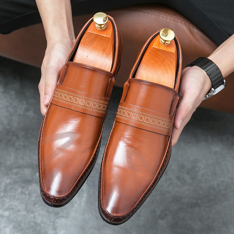 Lucas | Pointed-Toe Hand-Stitched Leather Men Loafers