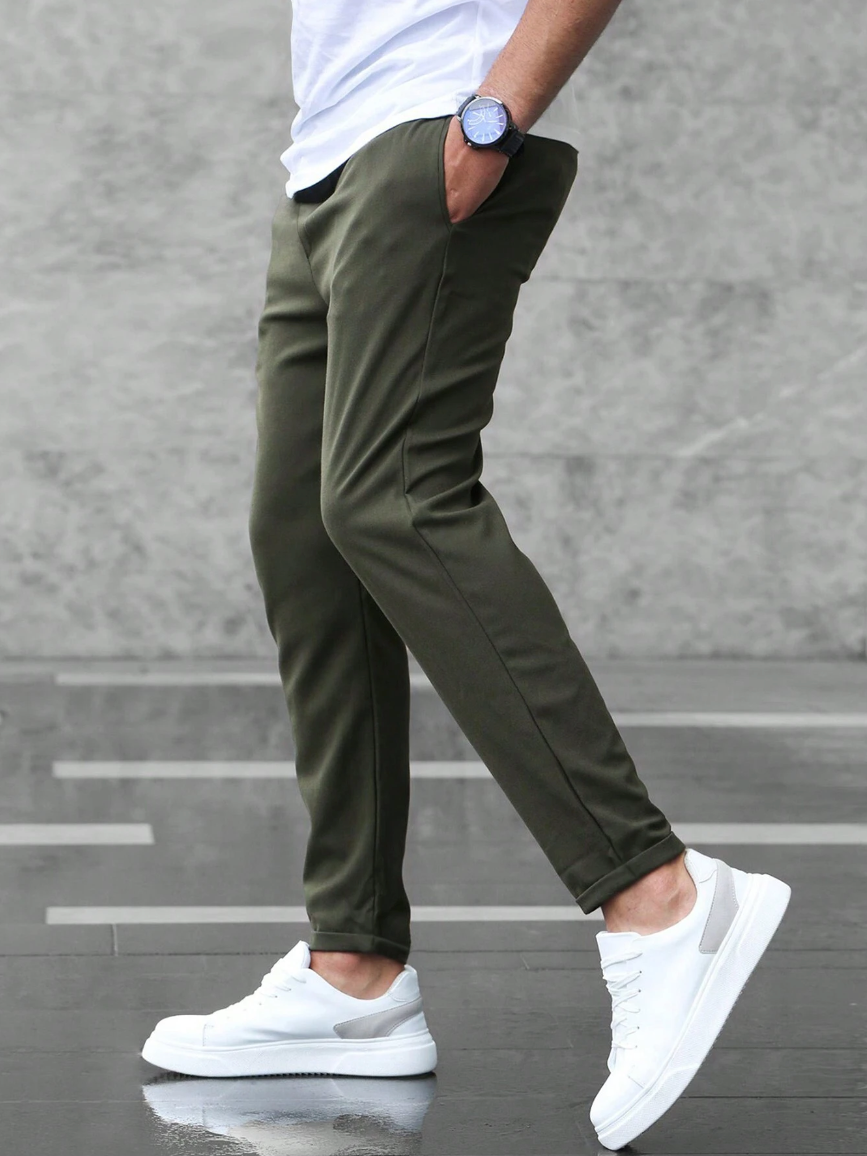 Dominic | Modern-Fit Stretch Men Trousers