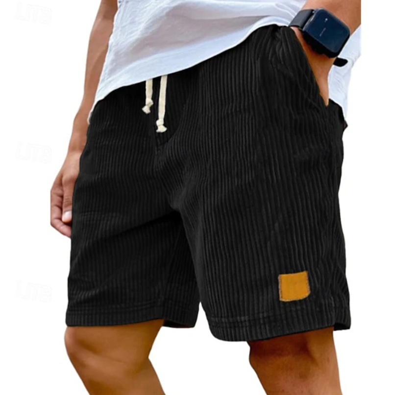 Alistair | Corduroy Lace-Up Waist Men Shorts for Summer