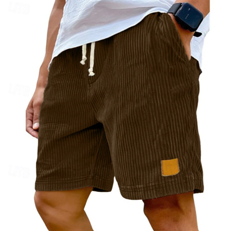Alistair | Corduroy Lace-Up Waist Men Shorts for Summer