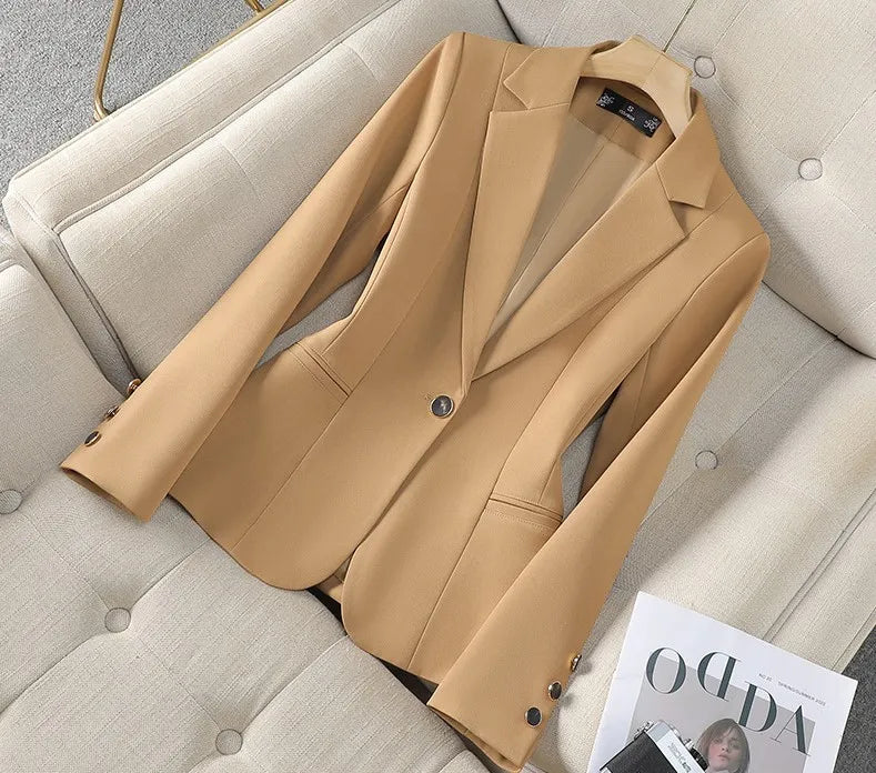 Rosalie | Linen One-Button Lapel Women Blazer