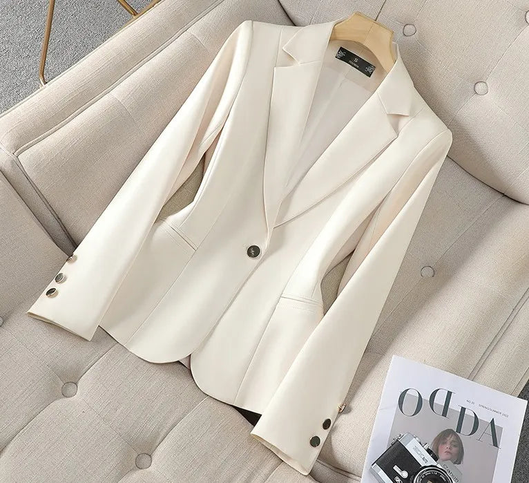 Rosalie | Linen One-Button Lapel Women Blazer