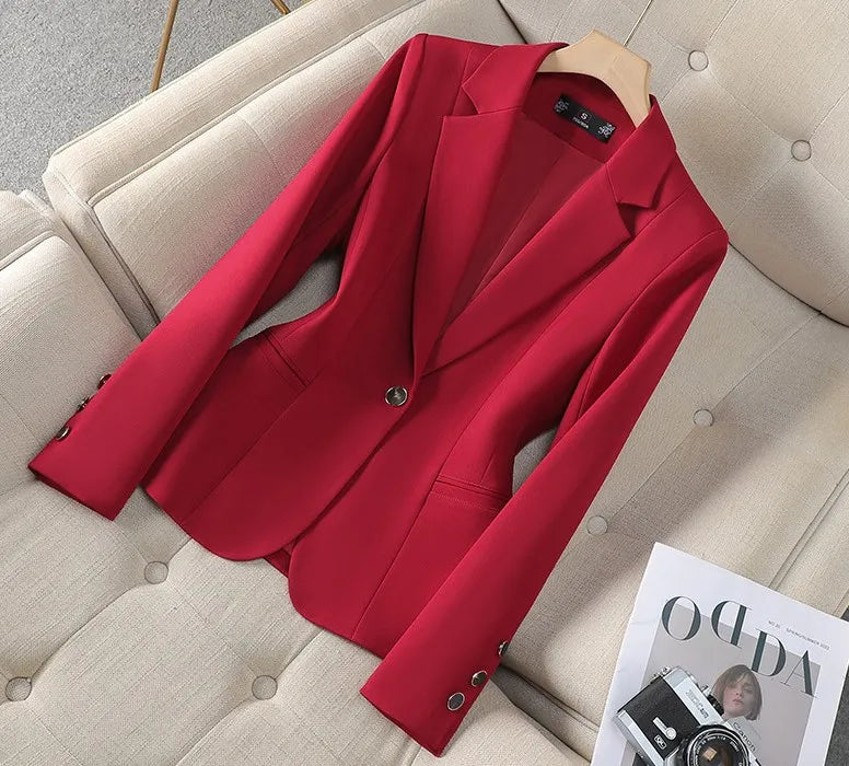 Rosalie | Linen One-Button Lapel Women Blazer