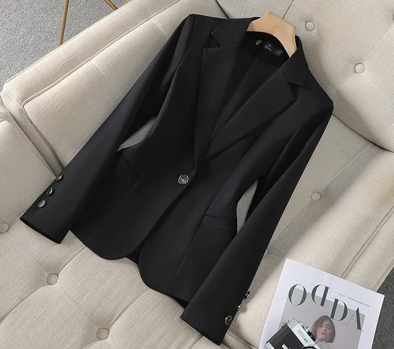 Rosalie | Linen One-Button Lapel Women Blazer