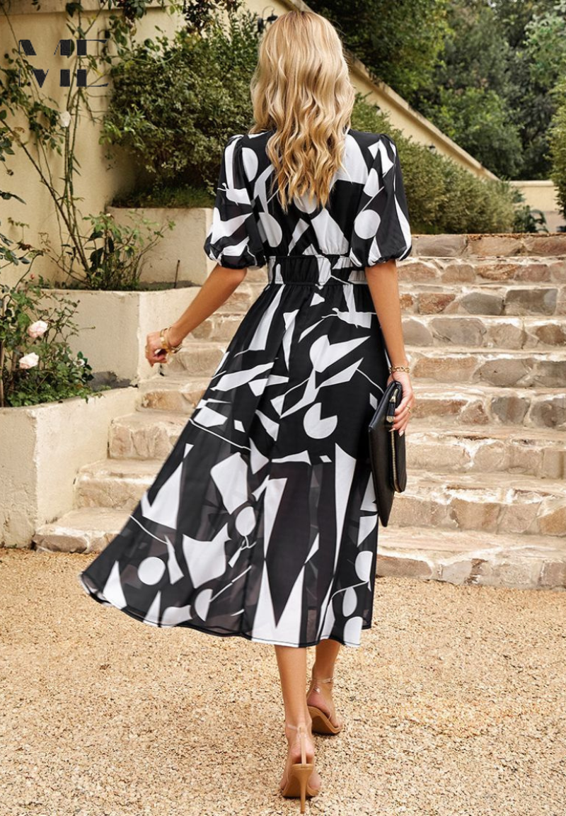 Alba | Floral Airy Linen Dress for Summer