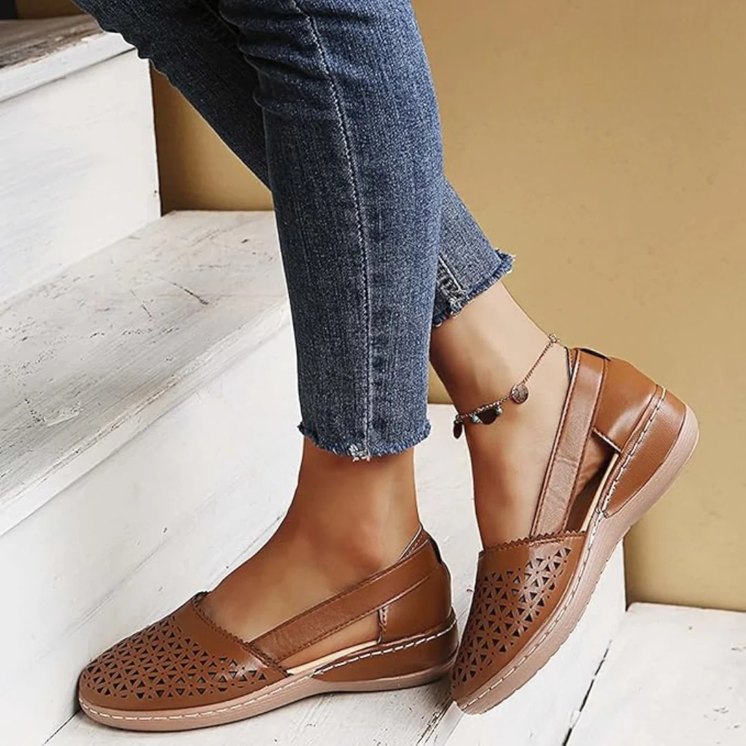 Sophie | Perforated Breathable Slip-On Women's Flats