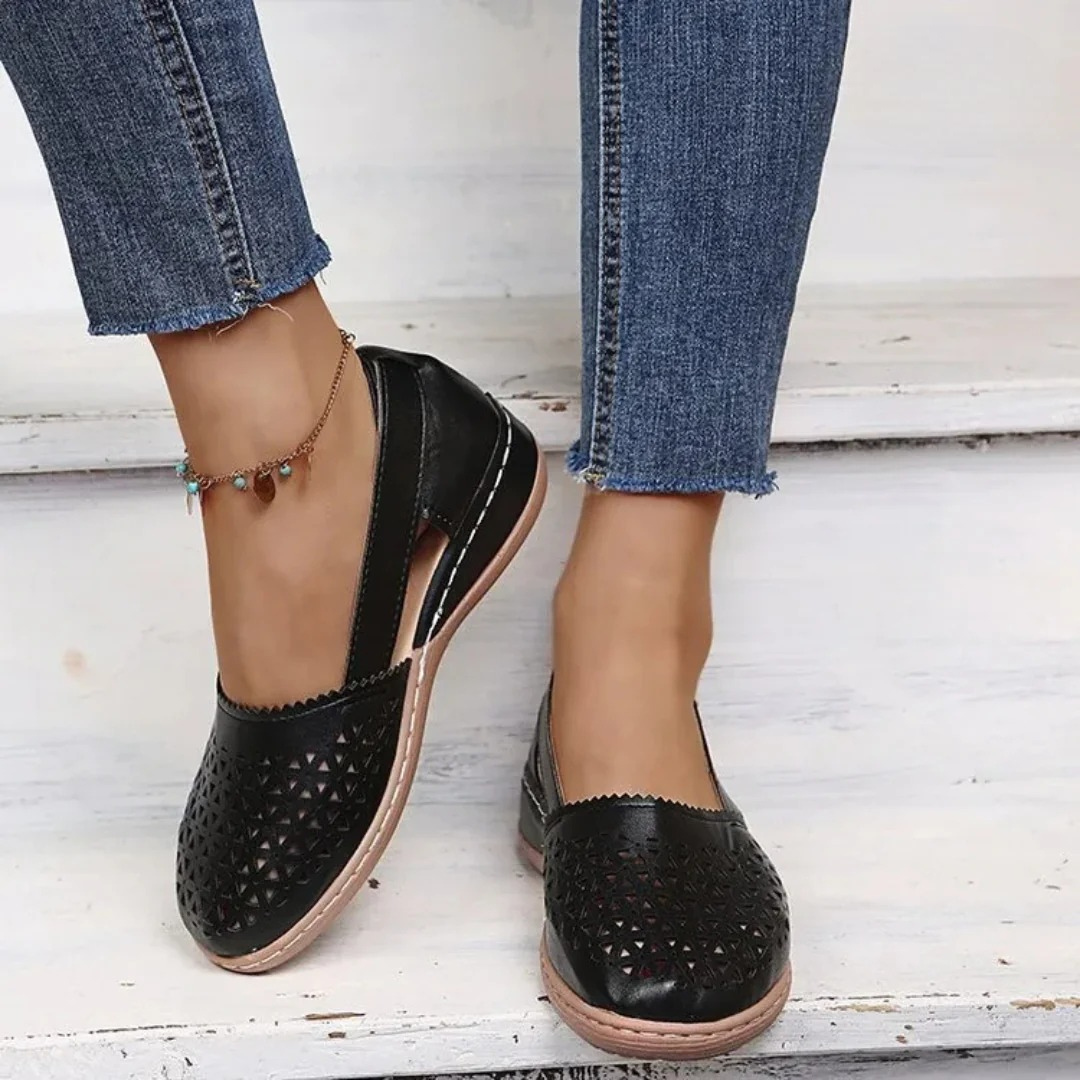 Sophie | Perforated Breathable Slip-On Women's Flats