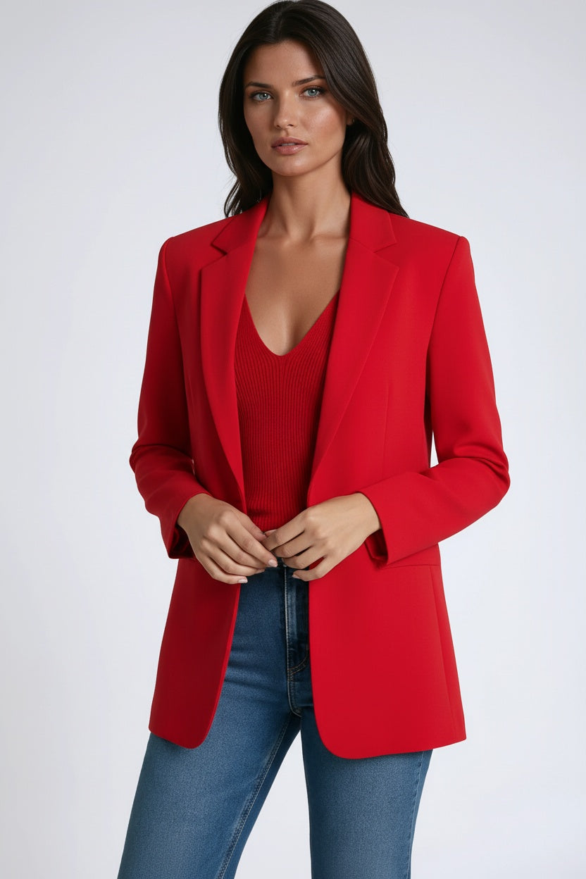 Vivienne | Linen Longline Tailored Women Blazer