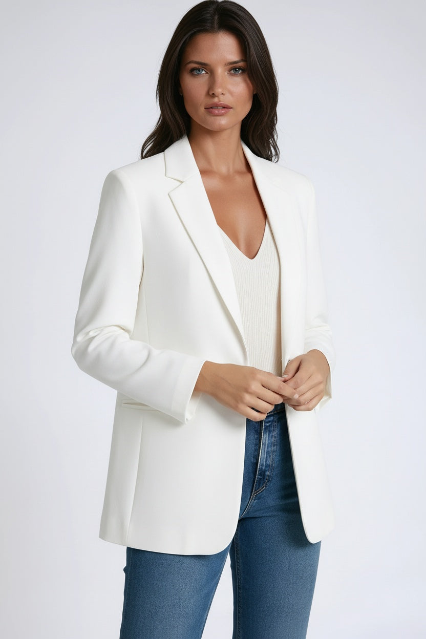 Vivienne | Linen Longline Tailored Women Blazer