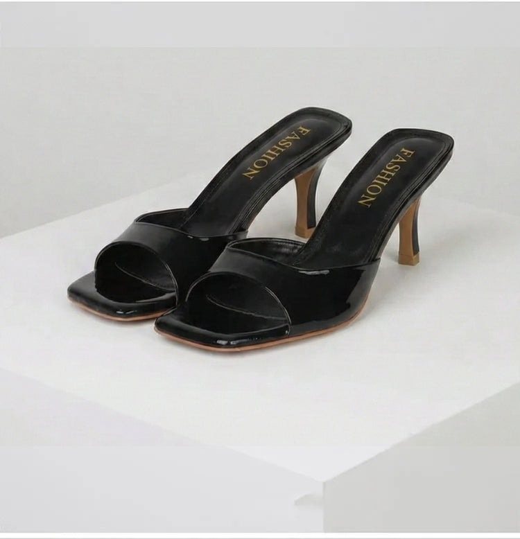 Clara | Square-Toe Slip-On Women's Mule Heels