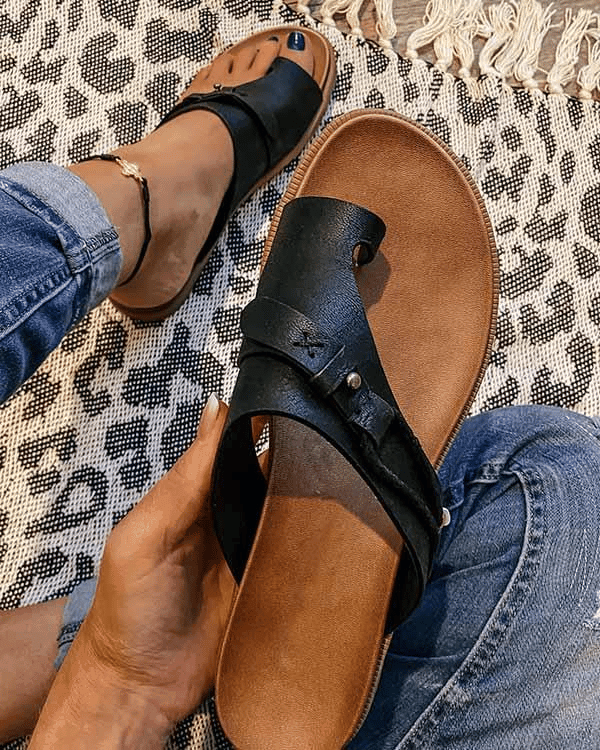 Willow | Toe-Loop Minimalist Flat Women Summer Sandals