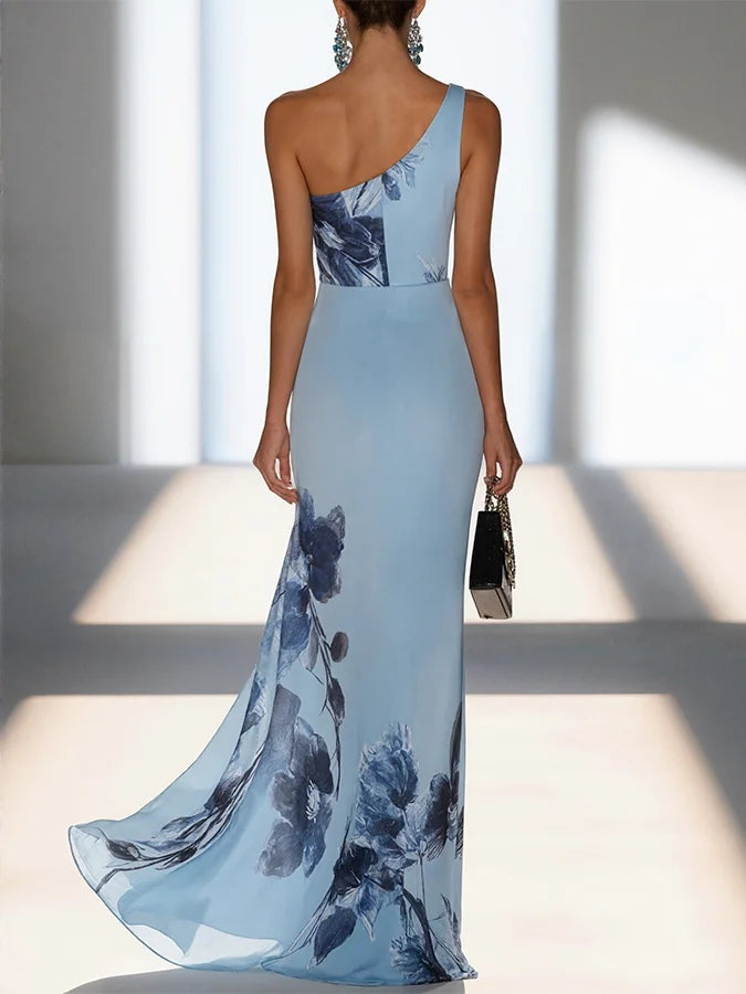 Chloe | Off-Shoulder Satin Maxi Women Party Dress