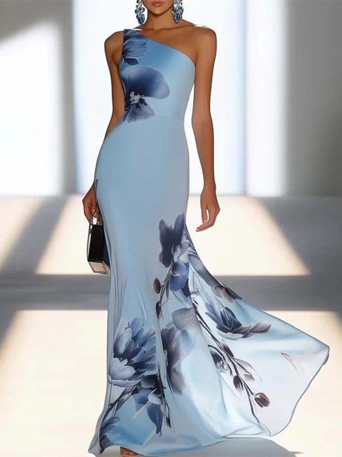 Chloe | Off-Shoulder Satin Maxi Women Party Dress