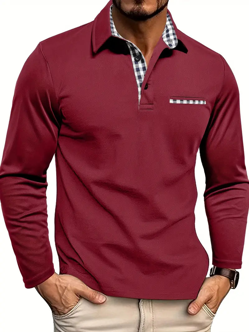 Jack | Long-Sleeve Cotton Men's Polo Shirt