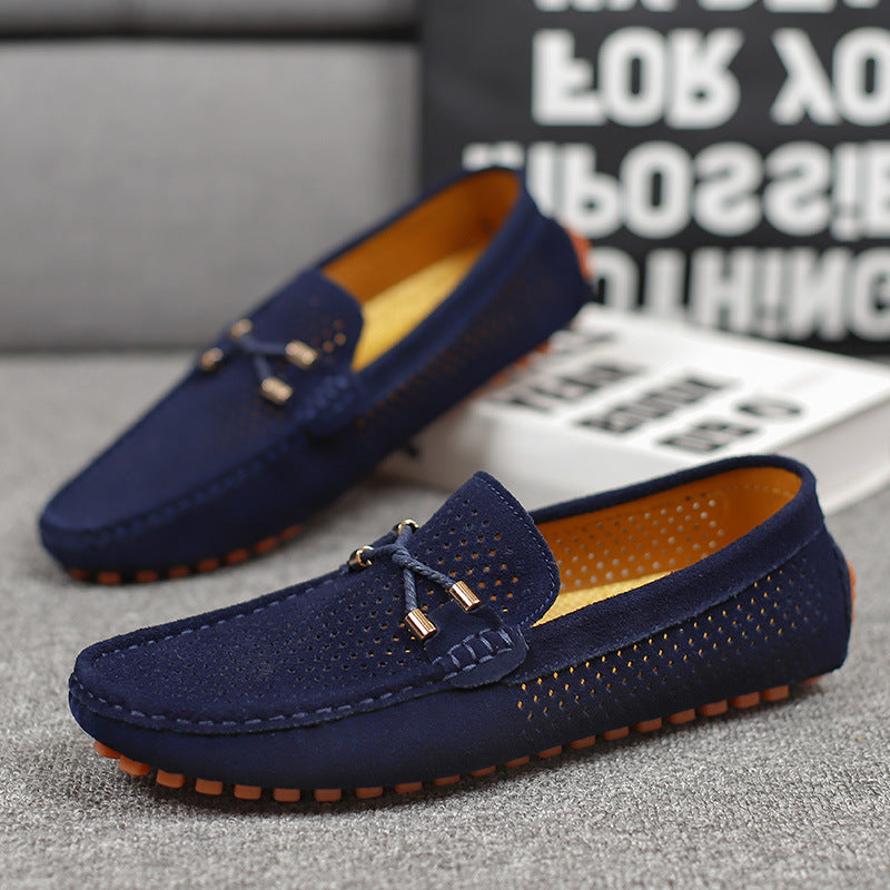 Julian | Perforated Suede Rope-Tie Men Loafers for Summer