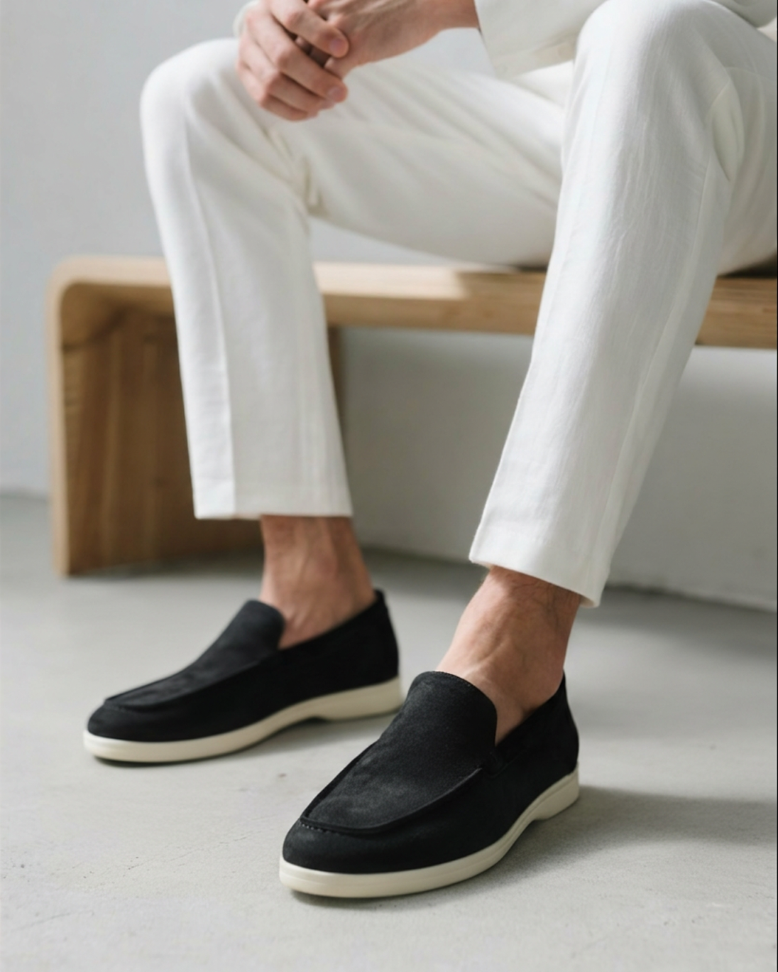 Spencer | Suede Moc-Toe Cream-Sole Men Loafers for Summer