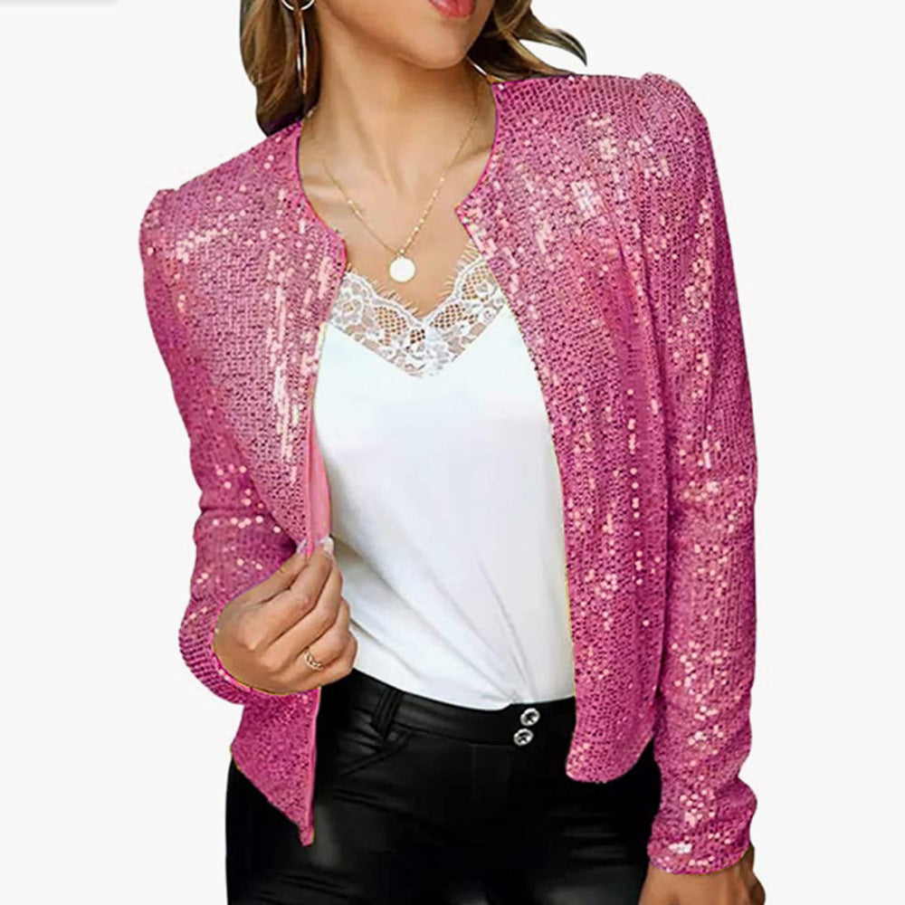 Margot | Shimmer Silk-Blend Women Blazer for Holiday Parties