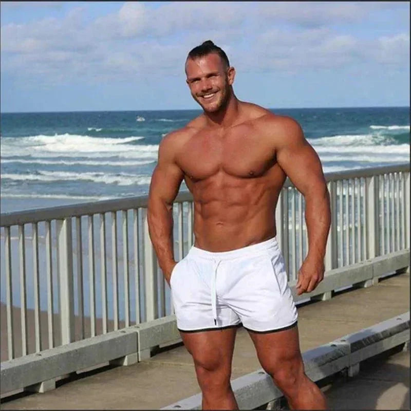 Caelum | Contrast-Trim Quick-Dry Men's Swim Shorts for Summer