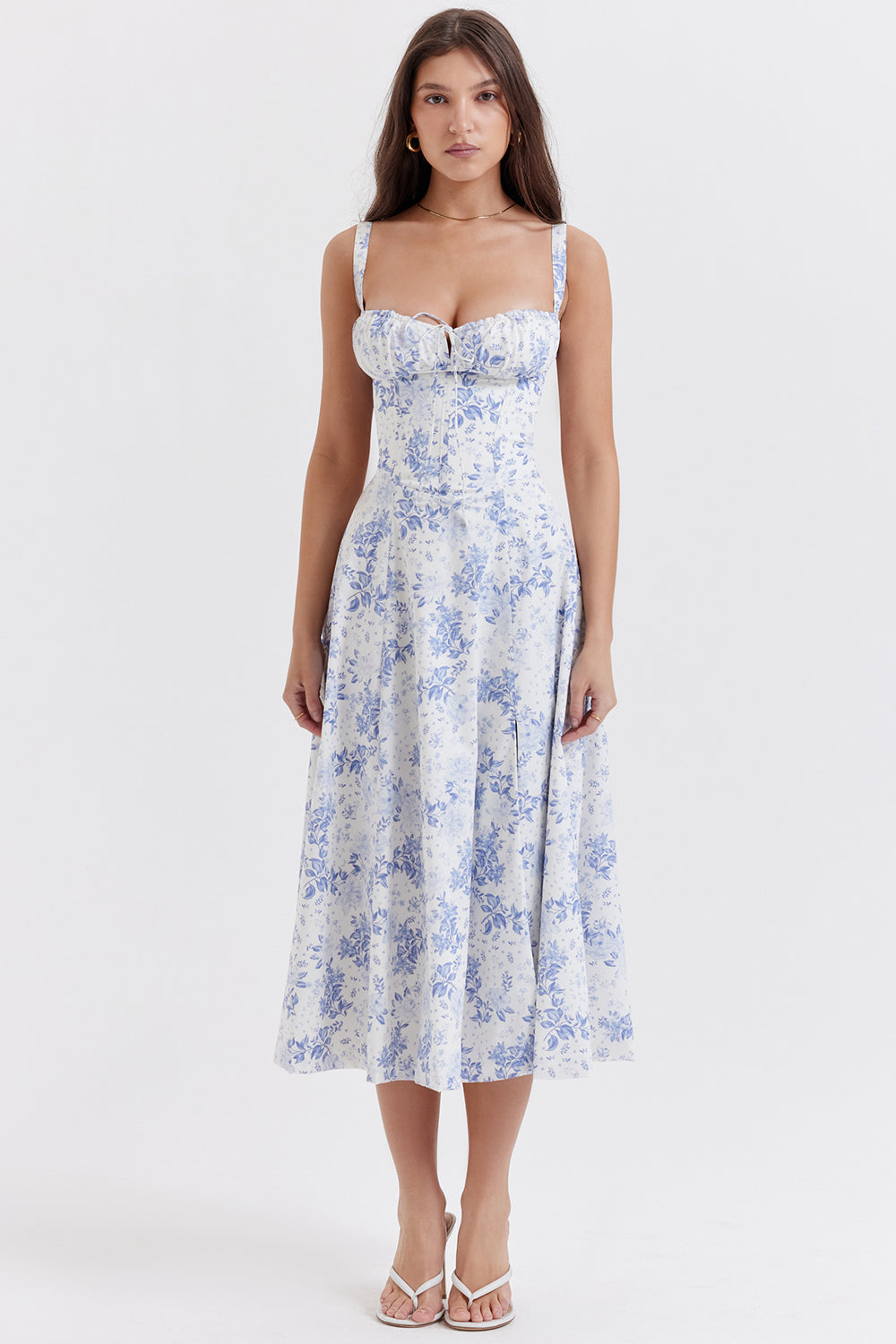 Emilia | Floral Sweetheart Bustier Dress for Summer