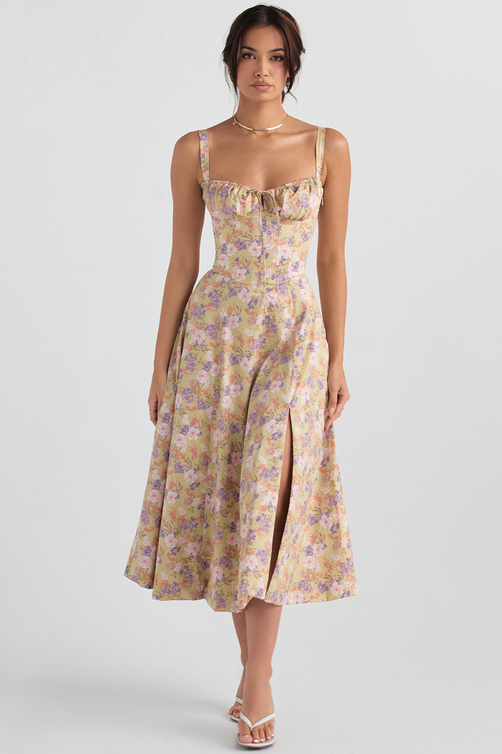 Emilia | Floral Sweetheart Bustier Dress for Summer