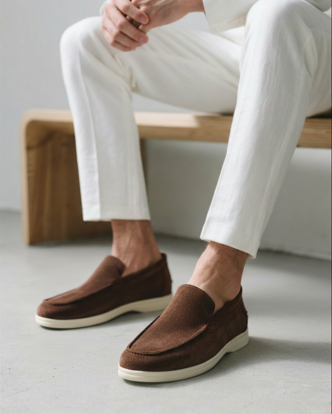 Spencer | Suede Moc-Toe Cream-Sole Men Loafers for Summer