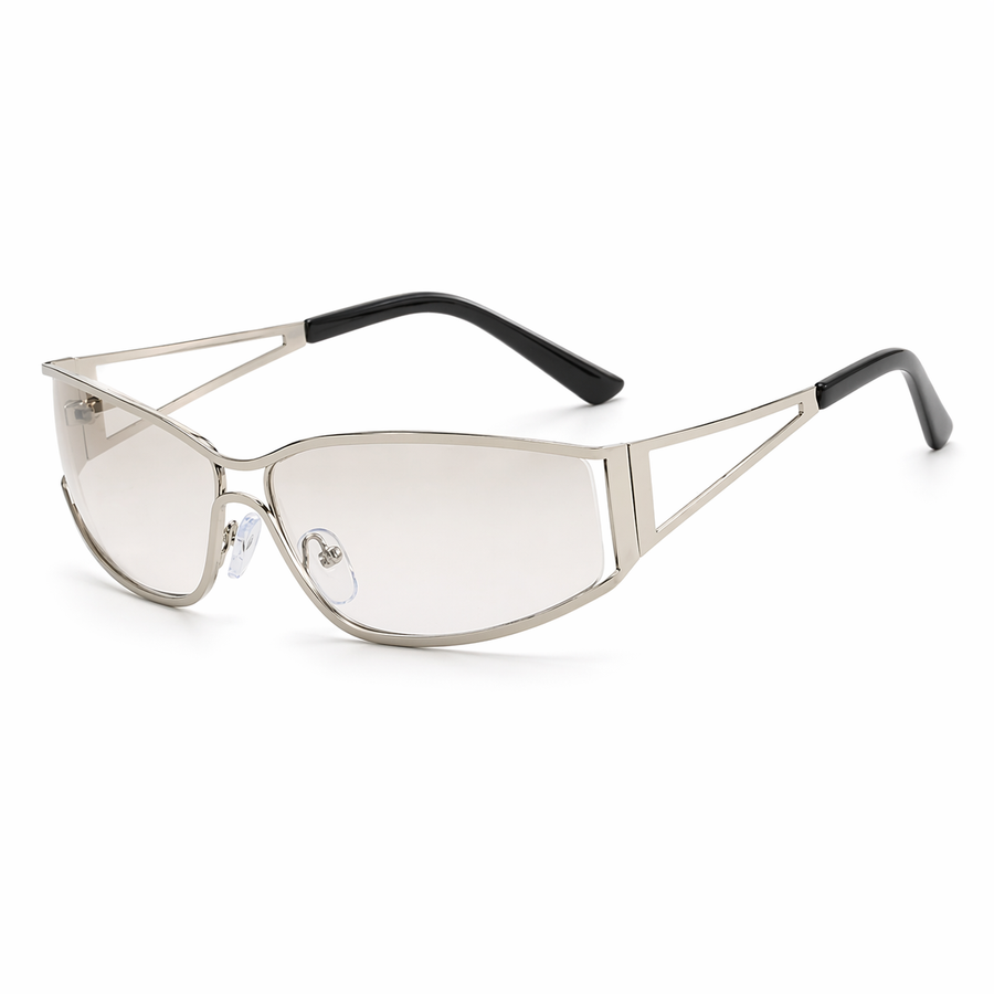 Elena | Curved Slim-Frame Gradient Sunglasses