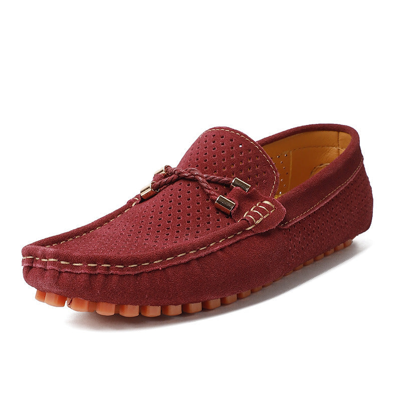 Julian | Perforated Suede Rope-Tie Men Loafers for Summer