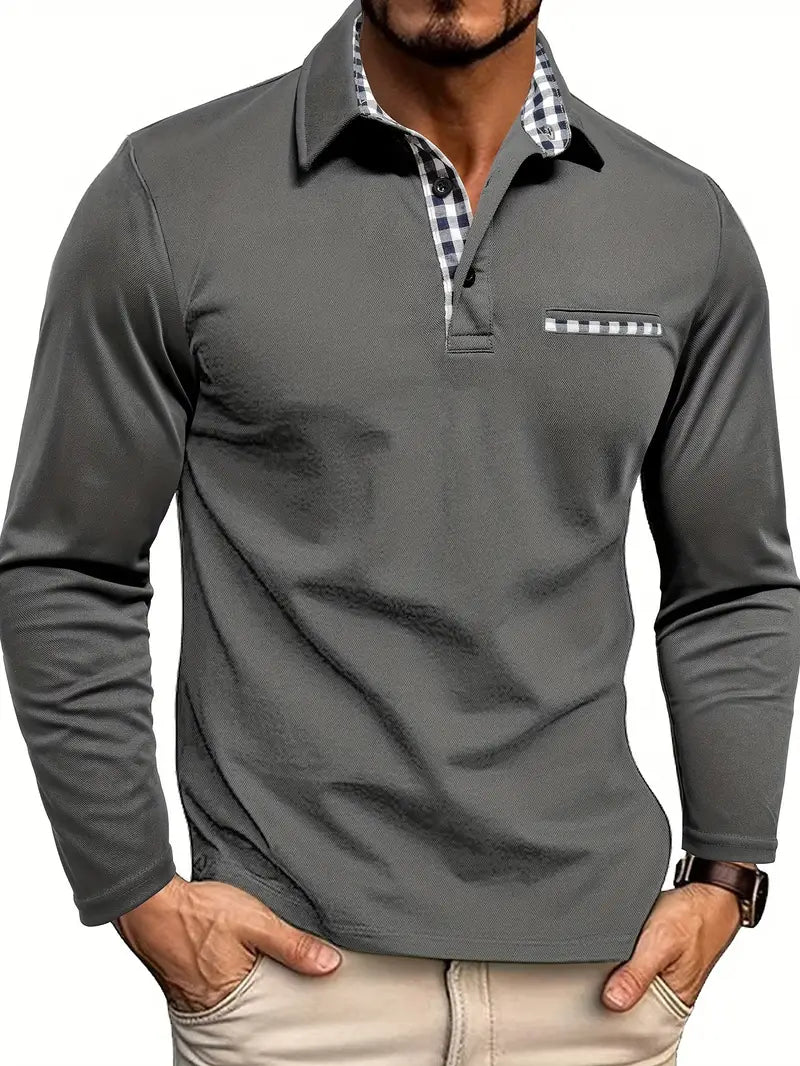 Jack | Long-Sleeve Cotton Men's Polo Shirt