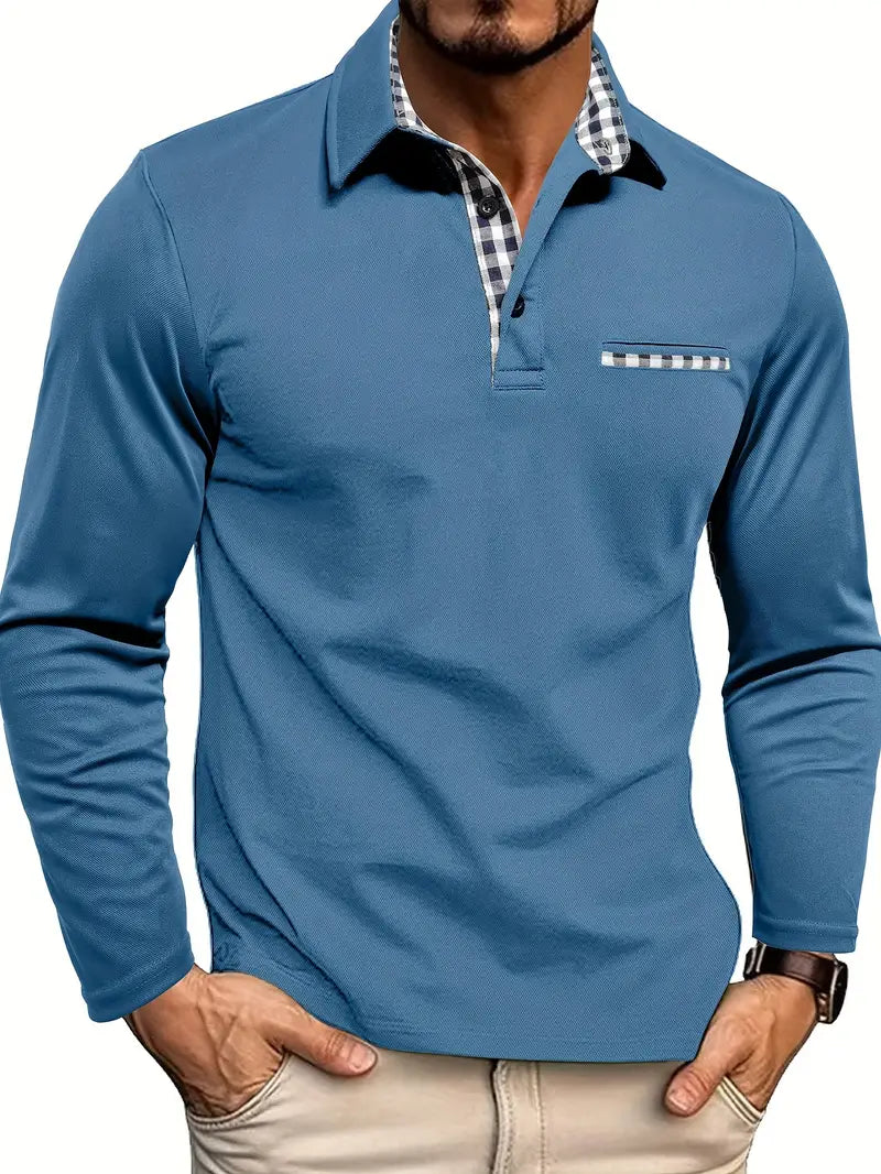 Jack | Long-Sleeve Cotton Men's Polo Shirt