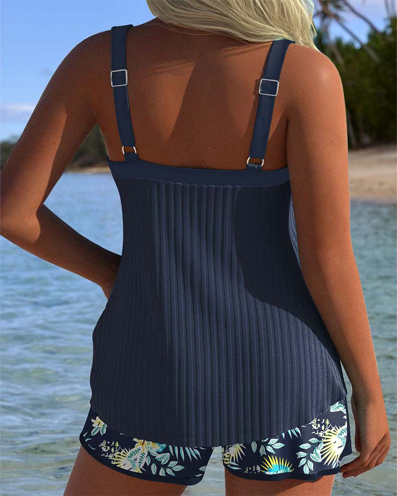Isaline | Floral Quick-Dry Tankini Women Swimwear for Summer