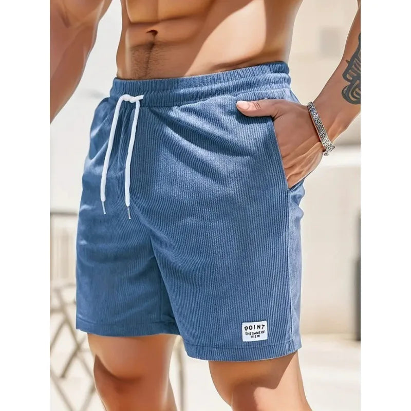 Denvir | Casual Side-Pocket Drawstring Men Shorts for Summer