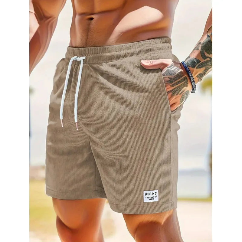 Denvir | Casual Side-Pocket Drawstring Men Shorts for Summer