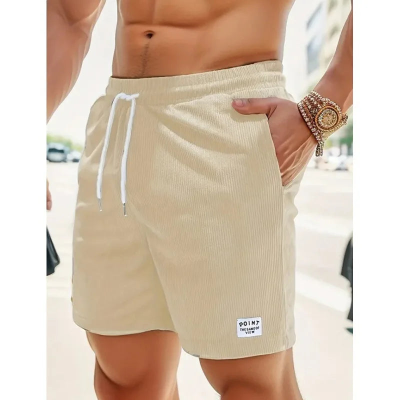 Denvir | Casual Side-Pocket Drawstring Men Shorts for Summer