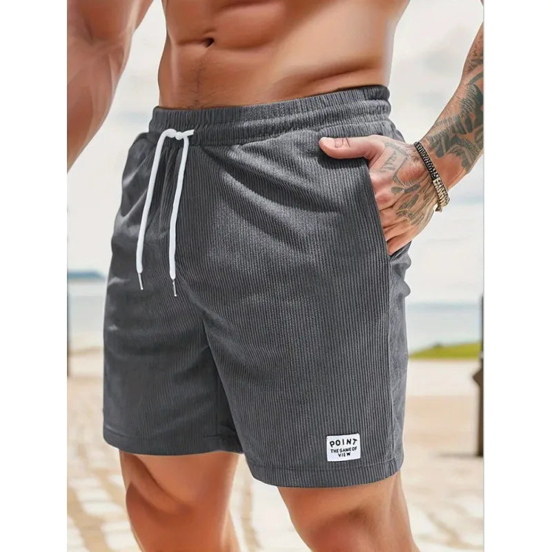 Denvir | Casual Side-Pocket Drawstring Men Shorts for Summer